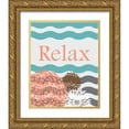 thumbnail image 1 of Murdock, Ramona 20x24 Gold Ornate Wood Framed with Double Matting Museum Art Print Titled - Relax Waves, 1 of 4