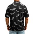 thumbnail image 6 of JULMCOMO Halloween Polo Shirts for Men Pumpkin Bat Castle Print Quick Dry Short Sleeve Casual Loose Golf Shirts Holiday Party Graphic Tees Red S, 6 of 6