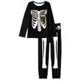 thumbnail image 4 of Renewold Cozy Skull Rainbow Stripe Women Pajamas Pajama Set of 2 Pieces Fall Spring Winter Daily Wear Clothing Tops Crewneck Loungewear Tracksuit Size 5XL, 4 of 5