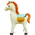 thumbnail image 1 of Caballo hinchable 3D DOINIDAMI para decoración de fiesta, color beige, 1 of 9