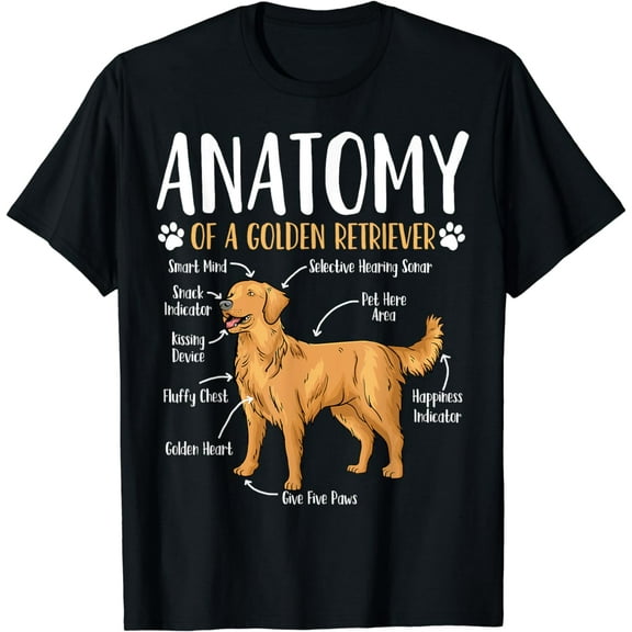 Golden Retriever Dog Anatomy T-Shirt