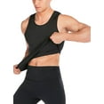 thumbnail image 2 of Mens Compression Shirt Slimming Body Shaper Vest Workout TaLELINTA Tops Abs Abdomen Weight Loss Sweat  Undershirts/Black, 2 of 8