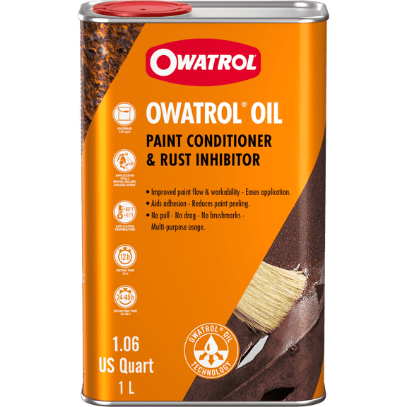 OWATROL Oil Rust Inhibitor for Metal & Paint Conditioner 34 Oz – Rust Prevention Oil & Corrosion Inhibitor – Rust Preventer for Metal, Enhances Paint Adhesion, Smooth Application, Heat-Resistant for