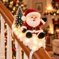 thumbnail image 3 of 2026 Christmas Santa’s Snowy Staircase Lighted Railing Decor with Soft Snowy Base and Cute Santa Figurine, for Farmhouse Living Room Stairwell Christmas Holiday Decor, 3 of 4
