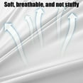 thumbnail image 3 of Hiroekza Elegant 3-Piece Solid Color King Size Bed Set, Cooling Bed Sheets for Hot Sleepers - Soft Polyester, Breathable & Durable White, 3 of 4