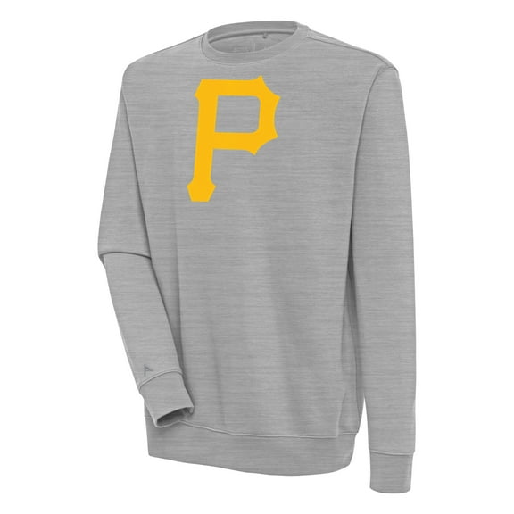 Men's Antigua  Heather Gray Pittsburgh Pirates Victory Pullover Sweatshirt