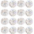 thumbnail image 1 of Crystal Polymer Clay Rhinestone European Beads Silver Plated Brass Core Beads, 1 of 3