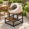 Step Stools For Adults Stool Metal & Wood Brown - Walmart.com