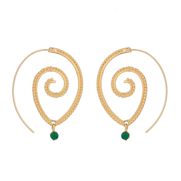 Sonducket Pendientes Oreja Cuelga Joyería exagerada Oro Plata Aro Pendiente Fiesta Boda Banquete Par Ropa, zapatos y accesorios Miscelánea Oro Sonducket AP010226-02