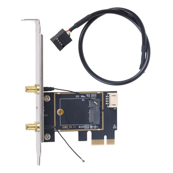 M.2 to PCIe Slot Wireless Extension PCIE WiFi Card Adapters Metal Constructions