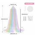 thumbnail image 3 of Kids Bed Canopy with Lights,Girls Baby Rainbow Princess Bed Curtain Mosquito Net,Dome Cribs Reading Play Tent Decor, 3 of 10