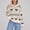 Beige, variant on VISALY Womens Heart Sweater Heart Sweater with Bow Dressy Tops Dressy Sweaters Fitted Sweaters Business Casual Sweater Fall Tunic Top Lightweight Sweaters Soft Sweaters Fall Sweater Beige L