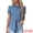 Light Blue, variant on DARING DIVA Women's Denim Short Puff Sleeve Spread Collared Button Up Shirt S Deep Blue