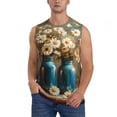 thumbnail image 1 of Fotbe Rustic Daisy Mason Jars Men's Camiseta sin Mangas Estampada para Hombres, Playera Casual para Gimnasio, Entrenamiento, Playa-Large, 1 of 7
