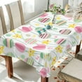 thumbnail image 4 of Cute Easter Eggs Tulips Tablecloth Rectangle Colorful Table Cloth Large Square Table Cover for Dining Kitchen Party 60"x120" Decor Gift, 4 of 7