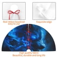 thumbnail image 4 of Rateoe Blue Fire Cool Wolf Print Christmas Tree Skirt 48" for Xmas Holiday New Year Party Circle Tree Mat Ornaments Decoration, 4 of 7