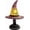 Purple, variant on Stained Glass Witch hat lamp, Gothic Mystic Room Decor Handcrafted Ceramic Phantom Figurine, USB Rechargeable LED Glowing Lantern for Haunted, Tabletop Night Light Gift (Multicolored, Large)