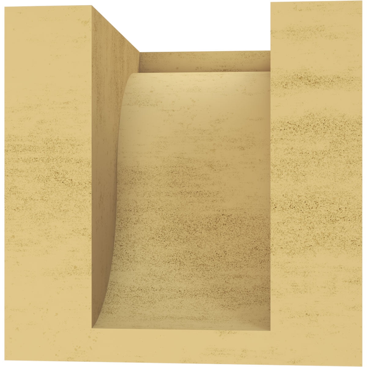 4"W x 4"D x 4"H Wide Del Monte Rough Cedar Woodgrain TimberThane Corbel, Primed Tan