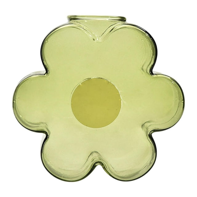 Jarrón de flores de vidrio, jarrón decorativo, maceta, decoración moderna, planta hidropónica Verde