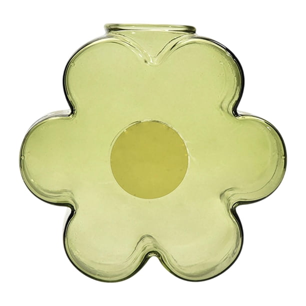 Jarrón de flores de vidrio, escritorio decorativo de almacenamiento de almacenamiento Descripción del escritorio de la planta hidropónica de Verde