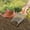 Orange, variant on YIMWNYI Portable Garden Sieve with Stainless Steel Handle, Gardening Tool, Compost Sifter, Garden Planting Tool, Durable Steel Shovel for Sand Sifting and Composting, Ergonomic Non-Slip Grip
