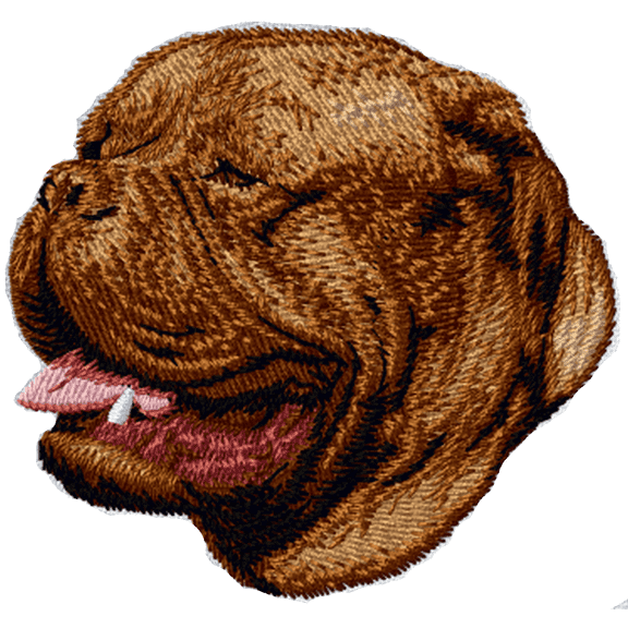 Dogue De Bordeaux Embroidered Patch 3" FREE USA SHIPPING