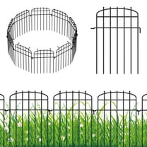 Curved No-Dig Decorative Garden Fence Animal Barrier, Outdoor 16.6 "H X 10.3 FT