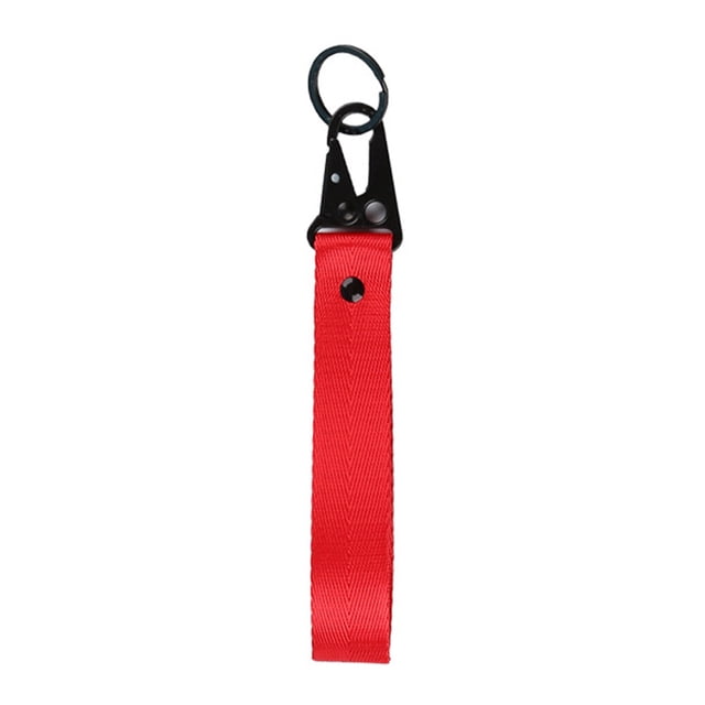 Scienceny Nylon Automotriz Motocicleta Llavero Elástico Desmontable Color Sólido Cintura Colgando Oficina Llavero Accesorios Rojo Automoción decorativa y accesorios Rojo