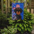 thumbnail image 2 of Wirehair Black and Tan Dachshund USA American Flag Garden Size, 2 of 5