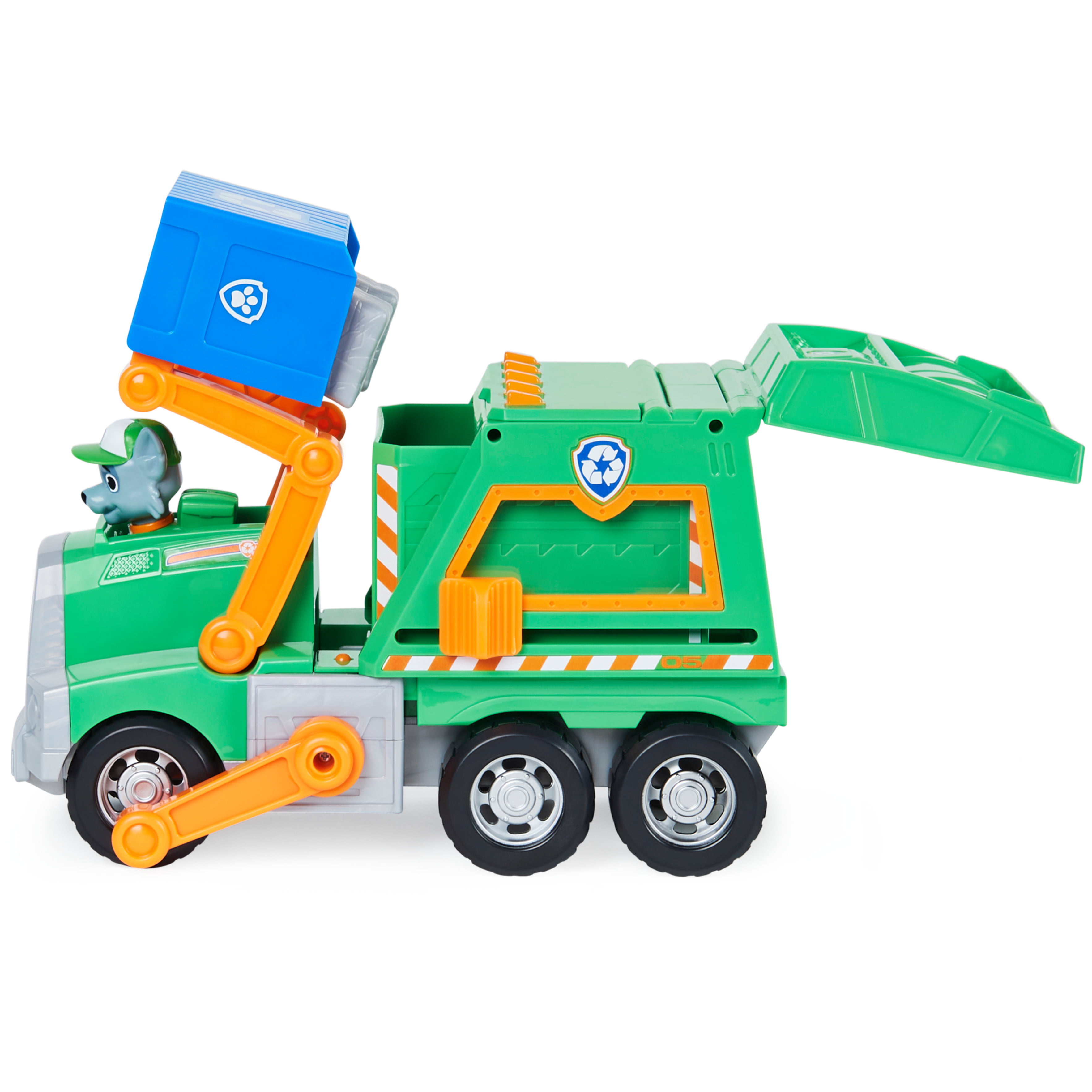 PAW Patrol, Rocky’s Reuse It Deluxe Truck with Collectible Figure and 3  Tools, for Kids Aged 3 and up