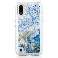 thumbnail image 4 of Samsung Galaxy A01 Case, Rosebono Hybrid Bling Glitter Sparkle Epoxy Graphic Marble Colorful Silicone Skin Cover Armor Case for Samsung Galaxy A01 (Blue), 4 of 5