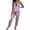 A-Light Purple106, variant on Smooth Pajama Set for Women Spaghetti Strap Lace Trim Top Drawstring Waist Pants Romantic Sleepwear Loungewear Sets