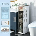 4Tiers Bathroom Floor Storage Narrow Slim Tall Movable Towel