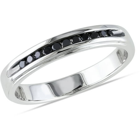 Everly Men's Diamond and Sterling Silver Wedding Ring