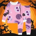 thumbnail image 2 of SJLDQY Halloween Girls Pajamas Long Sleeve Shirts Pants 2 Piece Pjs Sets Hallowmas Printed Sleepwear Cozy Soft Loungewear Sets for Girls, 2 of 3