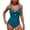Navy, variant on Women's One Piece Swimsuits Tummy Control Cutout High Waisted Bathing Suit Wrap Tie Back Swimwear