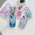 thumbnail image 4 of Funda de teléfono de dibujos animados de Hello Kitty para iPhone 14, 13, 12, 11 Pro Max, Xs, Xr, funda con espejo de maquillaje para niñas, 4 of 4