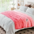 thumbnail image 4 of PMONPA Heated Blanket for Adult, Soft Faux Fur & Sherpa Electric Blanket, Fast-Heating with 10 Heating Levels & 5 Options Auto off, 51"x 61", Pink, 4 of 7