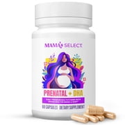 Mama’s Select Prenatal Vitamins with Vegan DHA – MTHFR-Friendly, Fish-Free & No Fish Burps, Allergen-Free, Gentle on Digestion, No Biotin Added