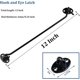 thumbnail image 2 of unique 2 Pack Barn Door Latch, 12" Long Hook and Eye Latch Gate Latch Lock for Sliding, 2 of 4