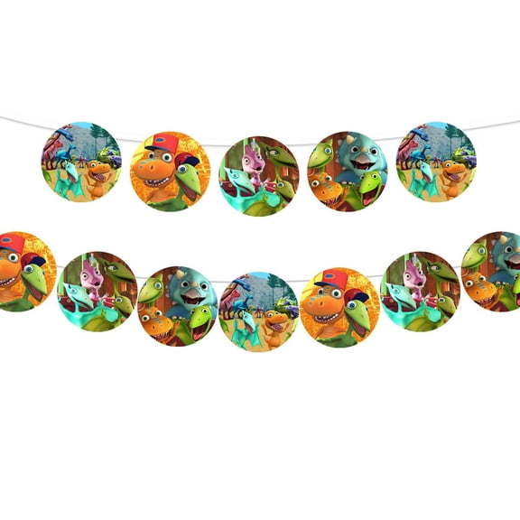 Banner Dinosaur Pre-Strung Train Party Supplies Garland Decor Decorations