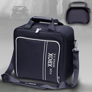 omarando Carrying Case for Xbox Bag,Compatible with XBOX SERIES X/S, Accessory Storage for Xbox Games and Accessories,with Game Pad Protection Box (Black-White)
