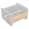 thumbnail image 1 of Transparent Tape Cutter, Tape Cutter with Large Capacity, Transparent PP Material Shell Space Saving Roll Tape Organizer Desktop Office Tape Holder Roll Tape Cutter, 1 of 8