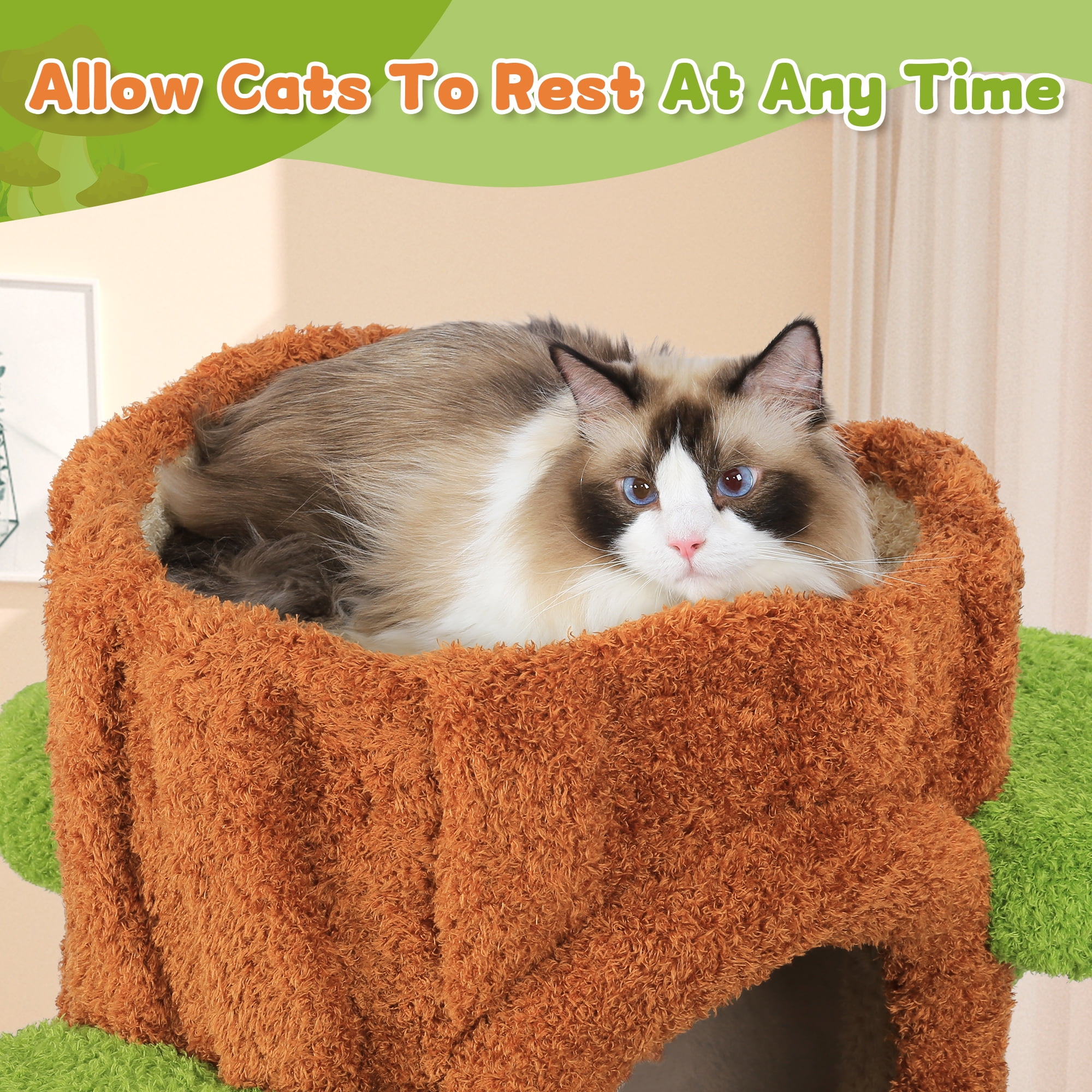 LHBCraft 88.6" Tall Cat Tree for Indoor Cats, Large Cat Tower with Luxury Cat Condo, Cat Tree Tower with Soft Cushion, Scratching Board, Plush Platform and Top Perch