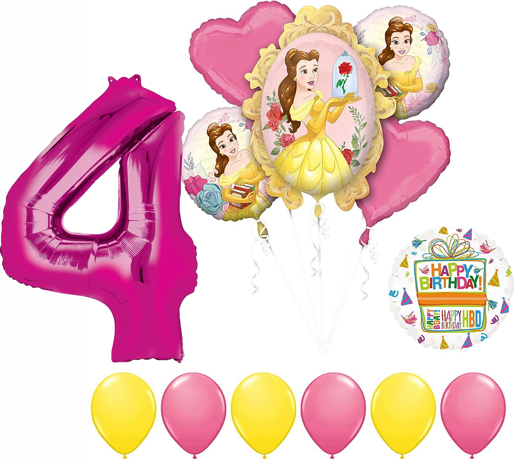 Beauty and Beast Party Supply and Balloon Bundle 