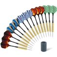 thumbnail image 3 of Jinsinto 15 Pack Steel Tip Darts, Metal Tip Set with Aluminum Shafts, Rubber O'Rings and Extra Dart Sharpener, 3 of 5