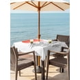thumbnail image 3 of Outdoor Tablecloth with Umbrella Hole for Patio/Picnic/Party/Camping, Orange Ombre Sun Rise Waterproof Table Cloth Square Cover Washable, Ocean Waves Coastal Abstract Art (60"x 60"), 3 of 8