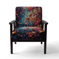 thumbnail image 4 of Designart "Colorful Vibrant Vines II" Multi-Color Abstract Upholstered Accent Chair - Modern Arm Chair For Bedroom, 4 of 7