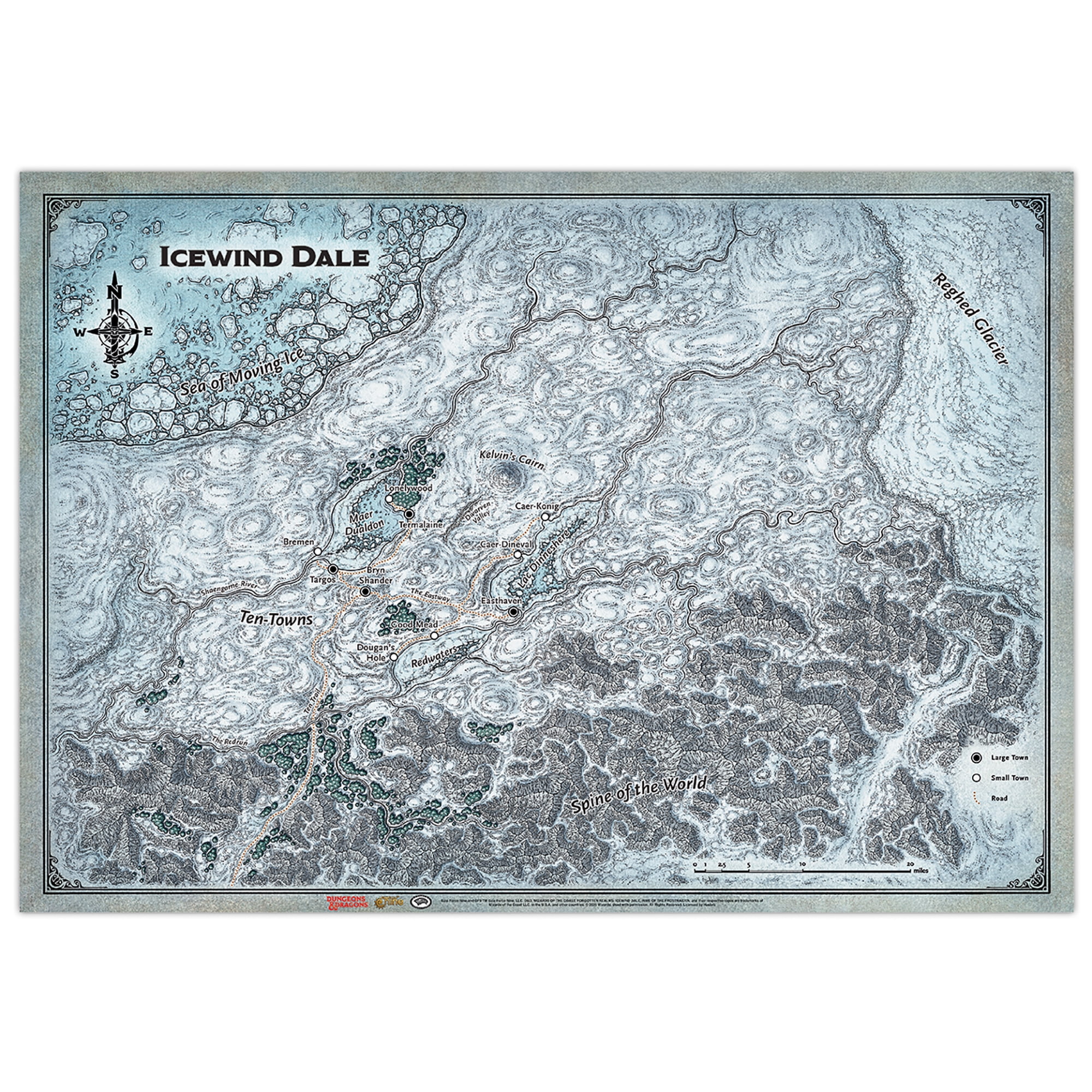 5e Icewind Dale Map D&D: Icewind Dale Map - 31"X 21" - Gf9'S Official Dungeons & Dragons  Tapletop Map - Walmart.com