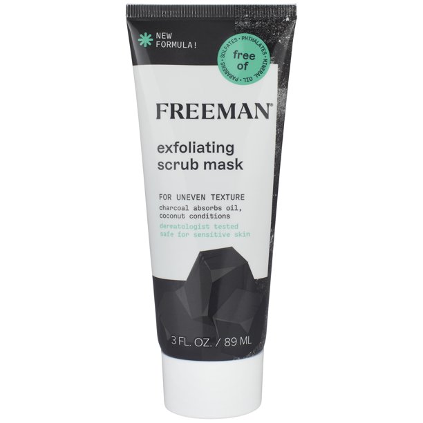 Freeman Exfoliating Charcoal & Coconut Facial Scrub Mask, 3 fl. / 89 ml Tube Walmart.com